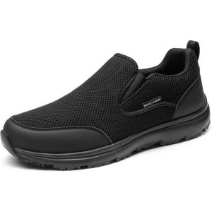 imageBruno Marc Mens Work Shoes Non Slip Shoes Slipon Lightweight Restaurant or Food Service LoafersBlack