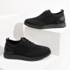 imageBruno Marc Mens KnitFlex Breeze Mesh Sneakers Oxfords LaceUp Lightweight Casual Walking Shoes02 AllBlack