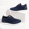 imageBruno Marc Mens KnitFlex Breeze Mesh Sneakers Oxfords LaceUp Lightweight Casual Walking Shoes02 DarkBlue