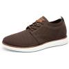 imageBruno Marc Mens KnitFlex Breeze Mesh Sneakers Oxfords LaceUp Lightweight Casual Walking Shoes01 Brown