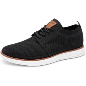 imageBruno Marc Mens KnitFlex Breeze Mesh Sneakers Oxfords LaceUp Lightweight Casual Walking Shoes01 Black