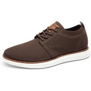 imageBruno Marc Mens KnitFlex Breeze Mesh Sneakers Oxfords LaceUp Lightweight Casual Walking Shoes01 Brown