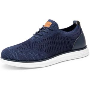 imageBruno Marc Mens KnitFlex Breeze Mesh Sneakers Oxfords LaceUp Lightweight Casual Walking Shoes02 DarkBlue