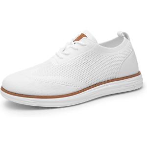 imageBruno Marc Mens KnitFlex Breeze Mesh Sneakers Oxfords LaceUp Lightweight Casual Walking Shoes02 White