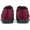imageBruno Marc Mens Dress Shoes Classic Laceup Caden Glossy Velvet Formal OxfordDark Red