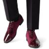 imageBruno Marc Mens Dress Shoes Classic Laceup Caden Glossy Velvet Formal OxfordDark Red