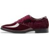 imageBruno Marc Mens Dress Shoes Classic Laceup Caden Glossy Velvet Formal OxfordDark Red