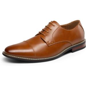 imageBruno Marc Mens Prince Classic Modern Formal Oxford Lace Up Dress ShoesBrown