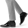 imageBruno Marc Mens Dress Tuxedo Shoes Classic Patent Velvet Laceup Formal Caden OxfordBlack