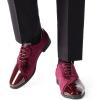 imageBruno Marc Mens Dress Tuxedo Shoes Classic Patent Velvet Laceup Formal Caden OxfordDark Red