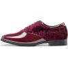 imageBruno Marc Mens Dress Tuxedo Shoes Classic Patent Velvet Laceup Formal Caden OxfordDark Red