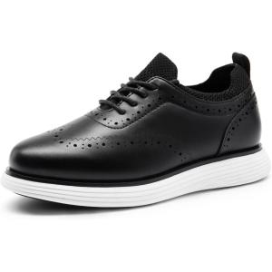 imageBruno Marc Boys MaxFlex Dress Sneakers Oxfords Casual Wingtip Brogue ShoesBlack