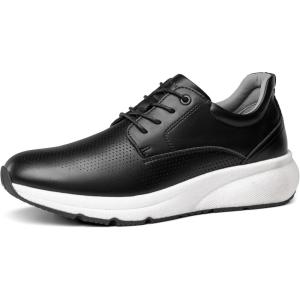 imageBruno Marc Mens Dress Sneakers Casual Lace Up Oxford Cushioned Walking Shoes Lightweight Breathable MaxFlex ActiveUrbanBlack