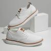 imageBruno Marc Mens KnitFlex SmartCraft Mesh Oxfords Sneakers Casual Dress LaceUp Lightweight Walking ShoesWhite