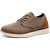 imageBruno Marc Mens KnitFlex SmartCraft Mesh Oxfords Sneakers Casual Dress LaceUp Lightweight Walking ShoesLight Brown
