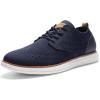 imageBruno Marc Mens KnitFlex SmartCraft Mesh Oxfords Sneakers Casual Dress LaceUp Lightweight Walking ShoesNavy
