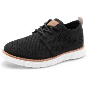 imageBruno Marc Boys Mesh Sneakers Oxfords Casual Dress LaceUp Lightweight Walking ShoesBlack