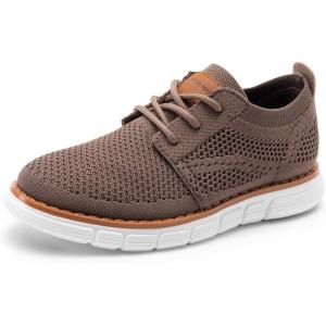 imageBruno Marc Boys Mesh Sneakers Oxfords Casual Dress LaceUp Lightweight Walking ShoesBrown