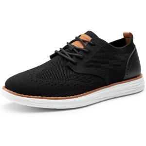 imageBruno Marc Mens KnitFlex SmartCraft Mesh Oxfords Sneakers Casual Dress LaceUp Lightweight Walking ShoesBlack