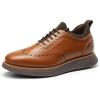 imageBruno Marc Mens MaxFlex Dress Sneakers Oxfords Casual Wingtip Brogue ShoesLight BrownCoffee