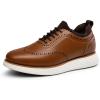 imageBruno Marc Mens MaxFlex Dress Sneakers Oxfords Casual Wingtip Brogue ShoesLight Brownpu