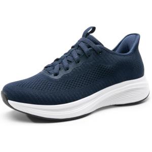 imageBruno Marc Mens Hands Free Slipon Walking Shoes Casual Breathable Comfortable Knit SneakerNavy