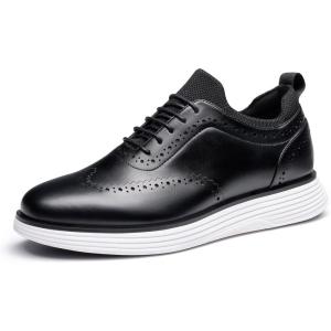 imageBruno Marc Mens MaxFlex Dress Sneakers Oxfords Casual Wingtip Brogue ShoesBlack