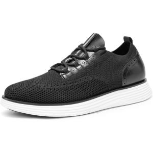 imageBruno Marc Mens MaxFlex Dress Sneakers Oxfords Casual Wingtip Brogue ShoesBlackMesh