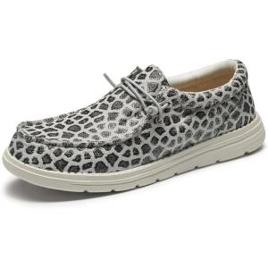 imageBruno Marc Womens Slipon Loafers Casual ShoesBlack Leopard Print