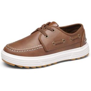 imageBruno Marc Boys Boat Shoes Slip on Loafers Dress Casual School ShoesBrown