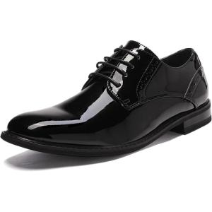 imageBruno Marc Mens Leather Lined Dress Oxfords ShoesBlack Pat