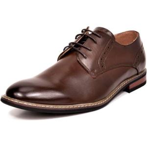 imageBruno Marc Mens Leather Lined Dress Oxfords ShoesDark Brown