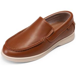 imageDREAM PAIRS Boys Dress Shoes SlipOn Loafers Casual Flat Shoes ToddlerLittle KidBig KidBrown