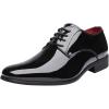 imageBruno Marc Mens Faux Patent Leather Tuxedo Dress Shoes Classic Laceup Formal OxfordBlack