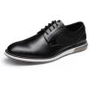 imageBruno Marc Mens Plain Toe Oxford Shoes Business Formal Derby Dress Sneakers Crossflex GentEdgeBlack