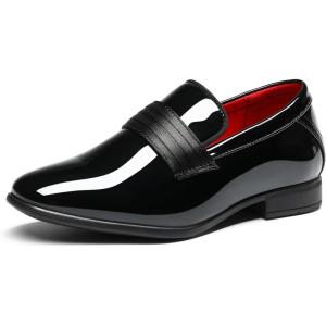 imageBruno Marc Boys Dress Shoes Slipon Loafers Formal Tuxedo ShoesBright Black