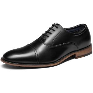 imageBruno Marc Mens Lace Up Soft CapToe Formal Dress ShoesBlack