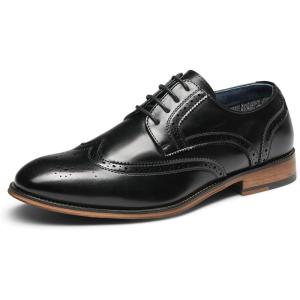 imageBruno Marc Mens Lace Up Soft CapToe Formal Dress ShoesBlackwingtip