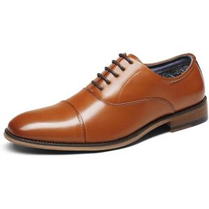 imageBruno Marc Mens Lace Up Soft CapToe Formal Dress ShoesBrown