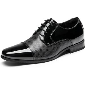 imageBruno Marc Mens Patent Tuxedo Dress Shoes Classic Laceup Formal OxfordsBlackpat