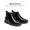 imageDREAM PAIRS Boys Chelsea Boots Side Zipper Classic Dress Boots for KidsBlack