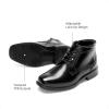 imageDREAM PAIRS Boys Dress Boots Laceup Formal Shoes with Side ZipperBlack