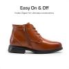imageDREAM PAIRS Boys Dress Boots Laceup Formal Shoes with Side ZipperCamel