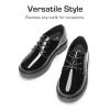 imageDREAM PAIRS Boys Girls Dress Shoes Kids Uniform Formal Classic Oxfords Laceup for Toddler Little Big KidBlackpat