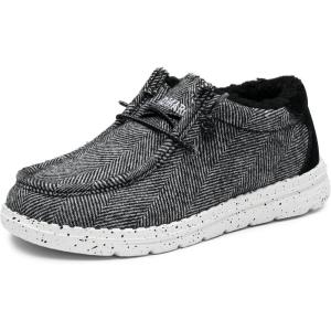 imageBruno Marc Boys Girls Winter SlipOn Fur Casual LoaferBlack
