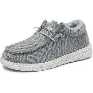 imageBruno Marc Boys Girls Winter SlipOn Fur Casual LoaferGrey