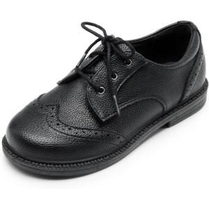 imageDREAM PAIRS Boys Girls Dress Shoes Kids School Uniform Formal Casual Oxfords for Toddler Little KidBlack