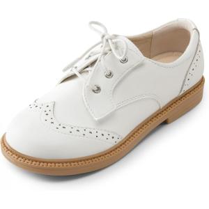 imageDREAM PAIRS Boys Girls Dress Shoes Kids School Uniform Formal Casual Oxfords for Toddler Little KidWhite