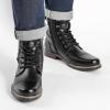 imageBruno Marc Mens Motorcycle Combat Boots Zipper Biker BootBlack3