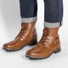 imageBruno Marc Mens Motorcycle Combat Boots Zipper Biker BootBrown3